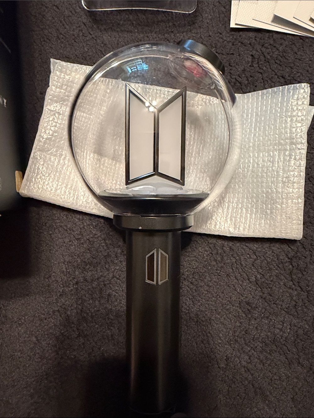 BTS Official Black Lightstick (Army Bomb) with Clear Globe Ver. 4
